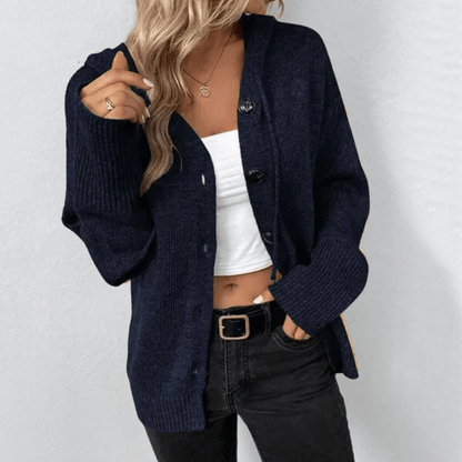 Damenschal Cardigan Weich Knöpfe