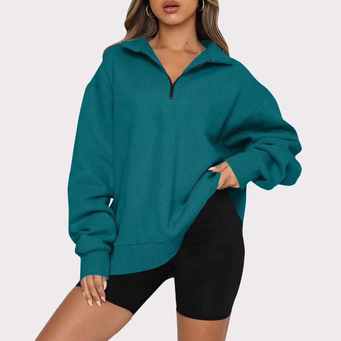Damenschwetshirt mit Kragen Modern