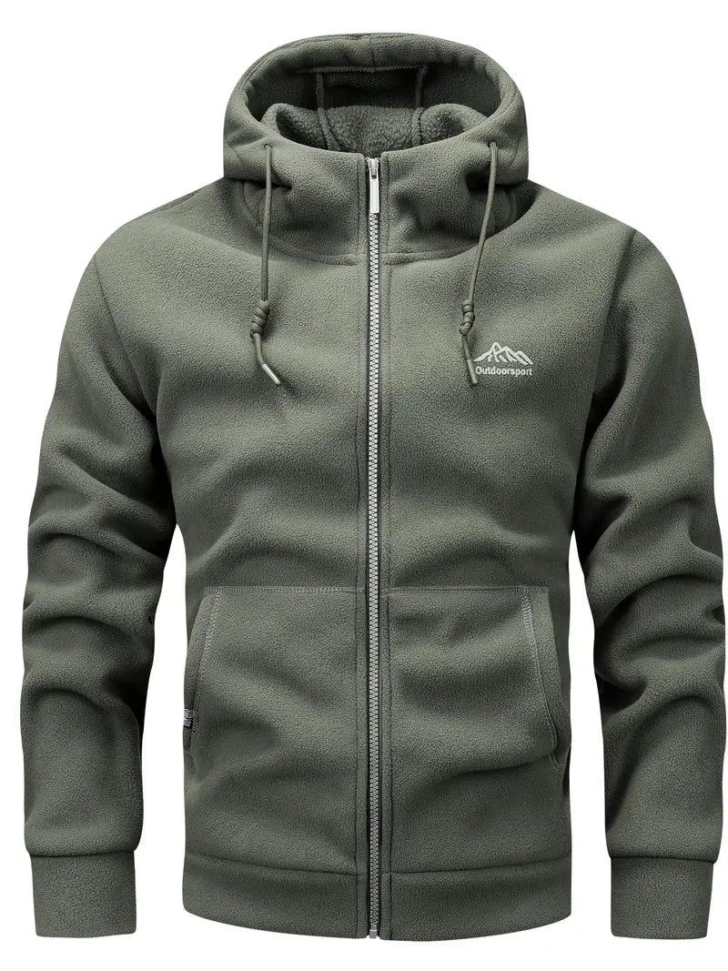 Herren Fleecejacke Warm Kapuze - IdealeKleiden