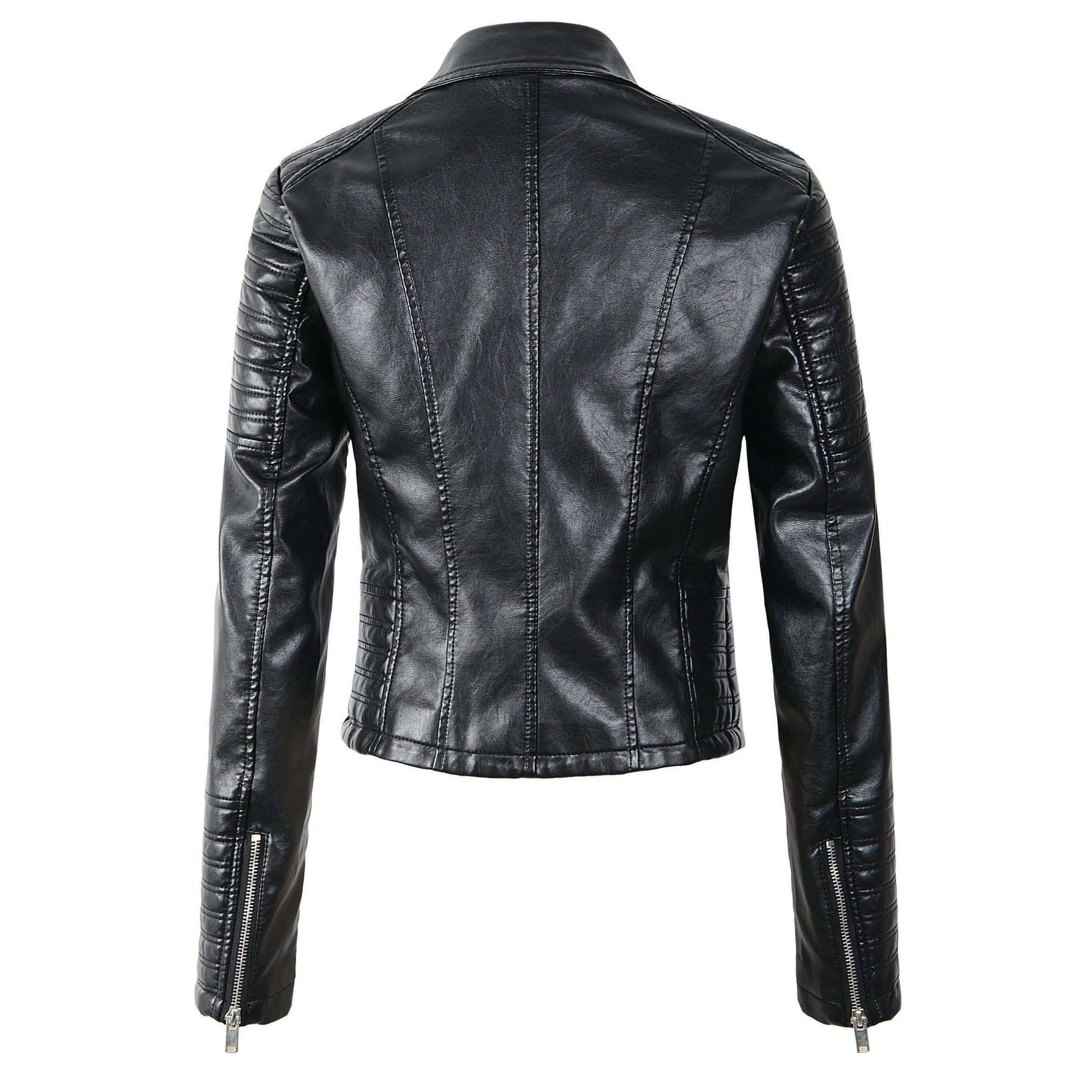 Stylische Lederjacke Damen Klassiker - IdealeKleiden