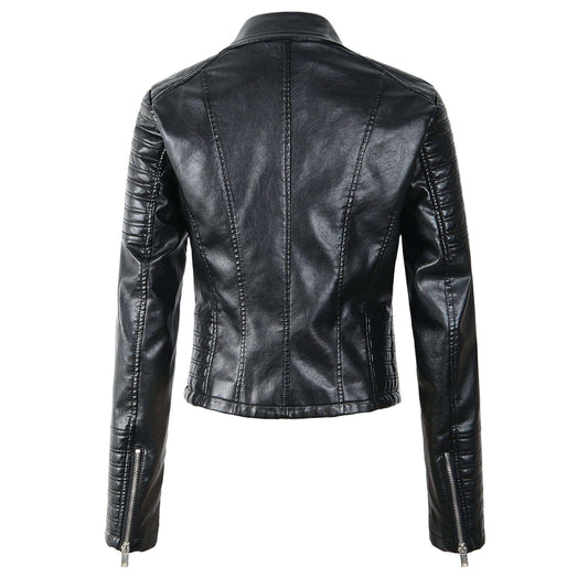 Stylische Lederjacke Damen Klassiker - IdealeKleiden