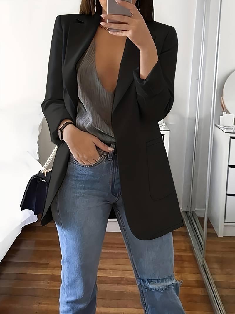 Eleganter Damenblazer Langarm Stil - IdealeKleiden