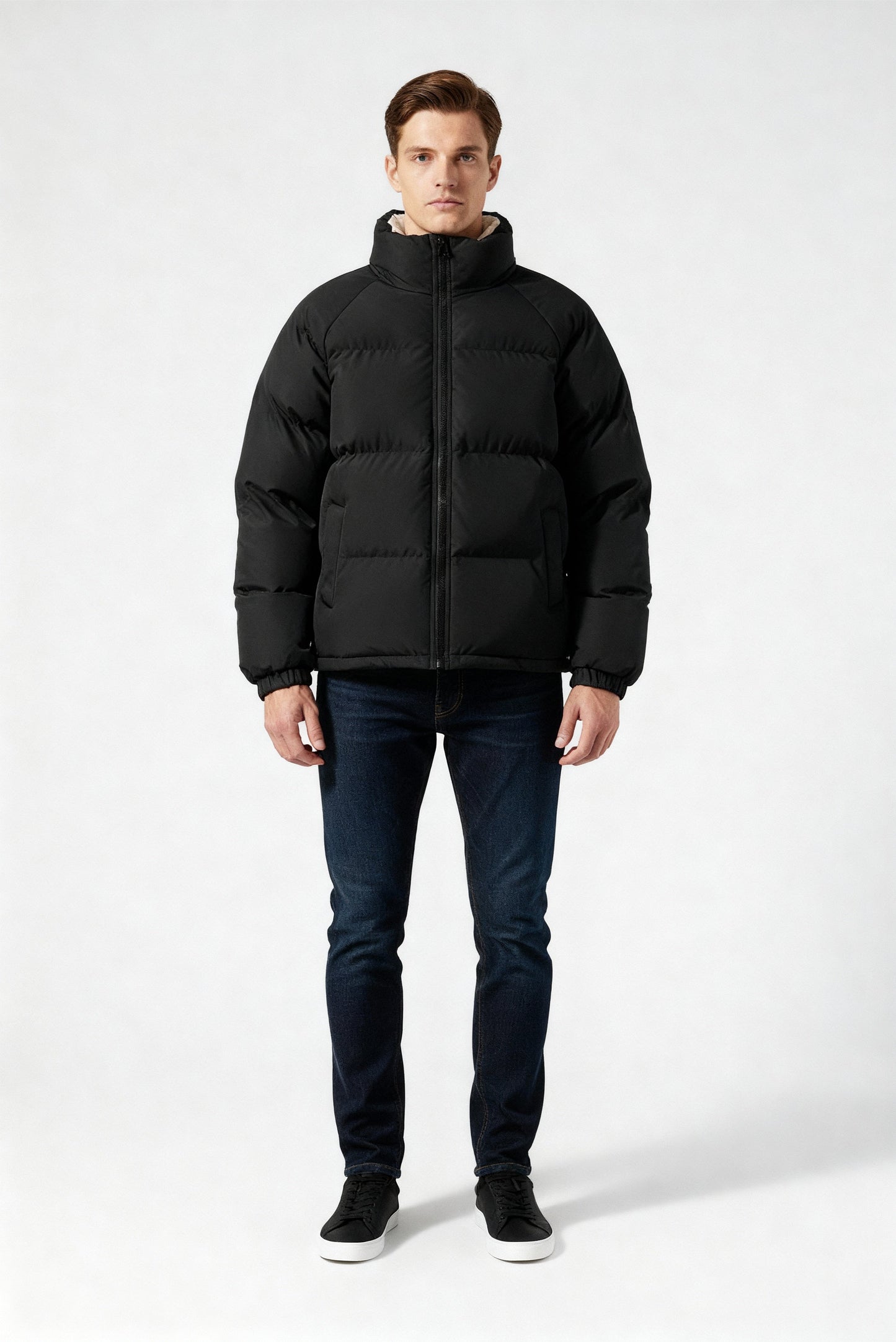 Herren Pufferjacke Fleece Isolierung Warm - IdealeKleiden