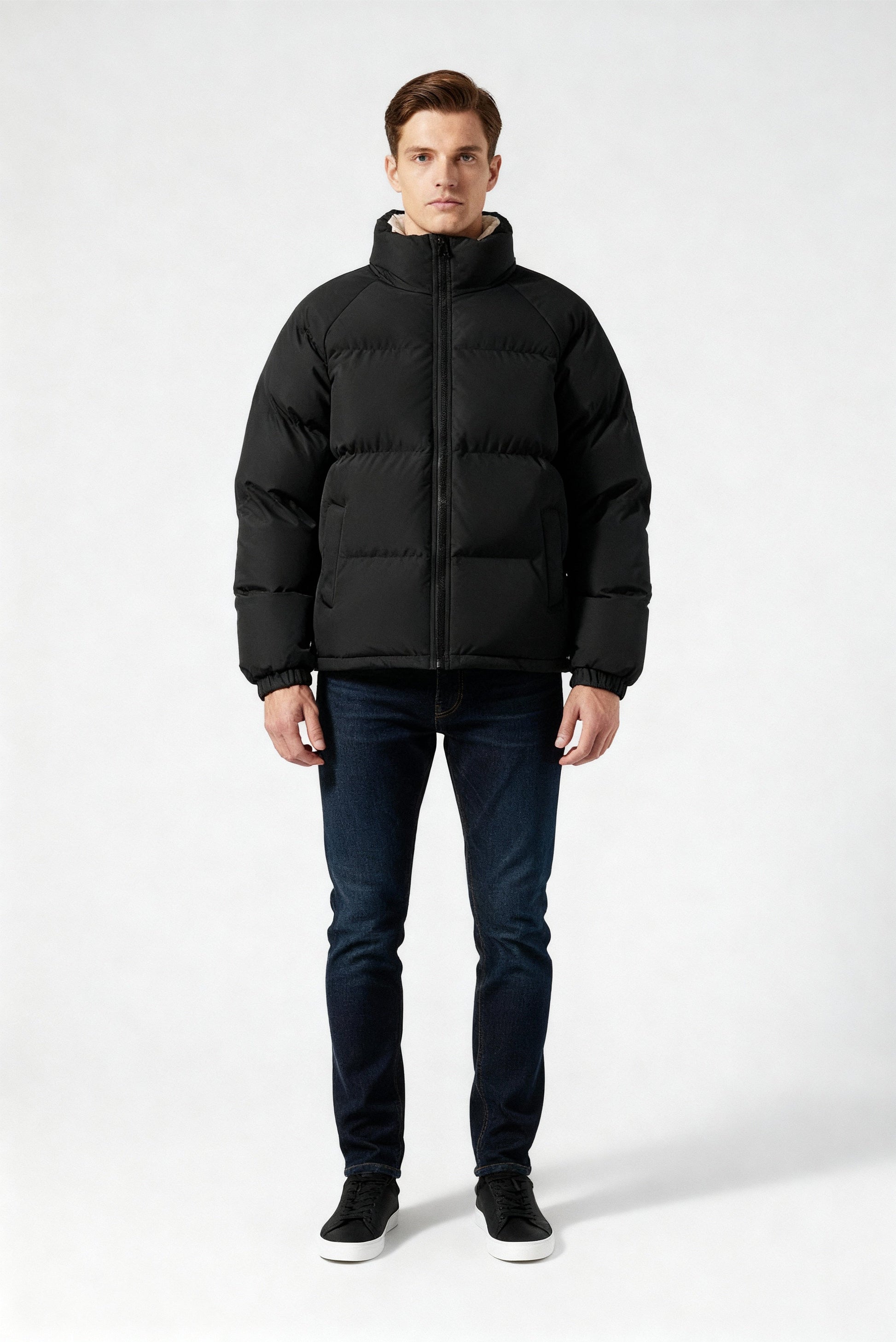 Herren Pufferjacke Fleece Isolierung Warm - IdealeKleiden