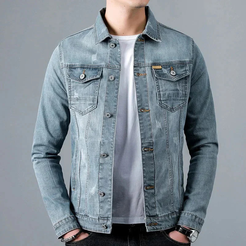 Used Look Jeansjacke Vintage Style