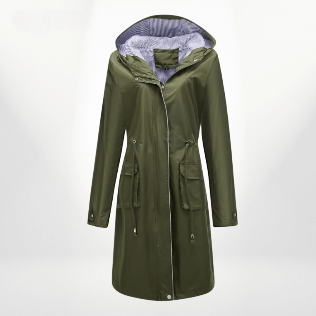Wasserdichte Damen-Trenchcoat Lang