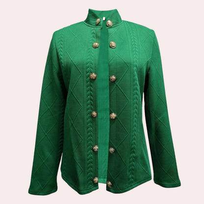 Eleganter Damen Wintermantel mit Knöpfen