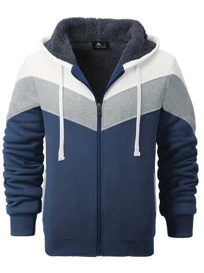 Herren Pullover Warm Gefüttert Kapuze