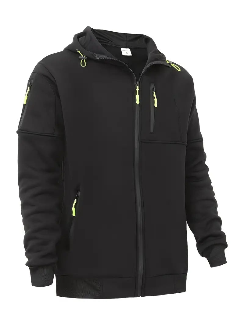 Herren Pullover Kapuzenpulli Reißverschluss Warm - IdealeKleiden