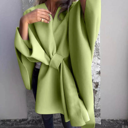 Damen Longcardigan Fledermaus Ärmel Elegant