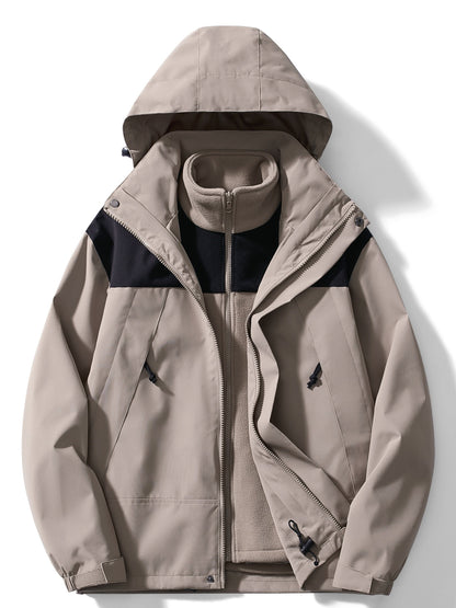 Herren Winterjacke 3-in-1 Funktion Kapuze