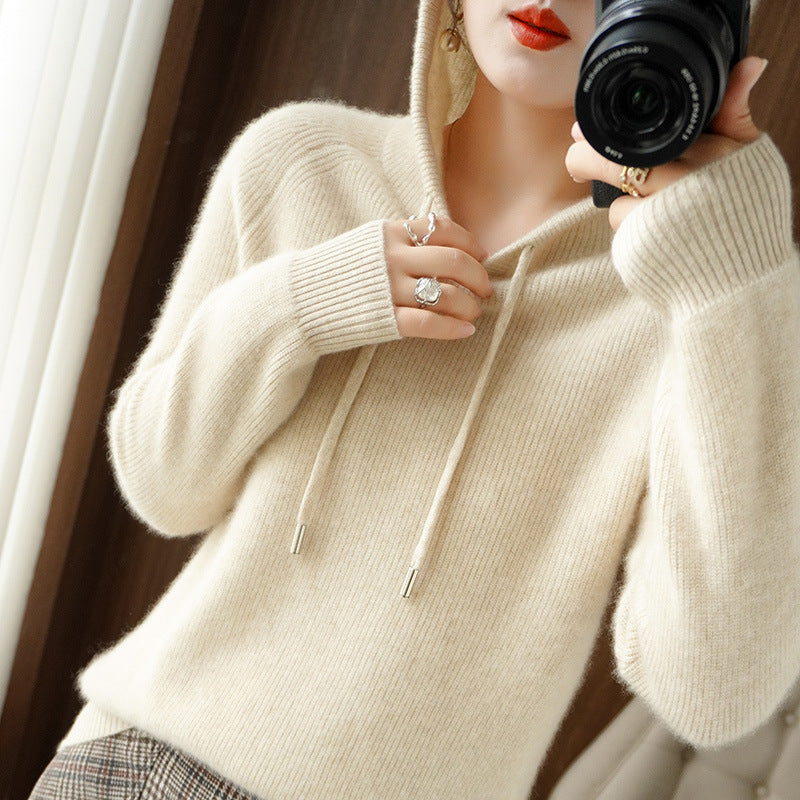 Kapuzenpullover Damen Weich Bequem