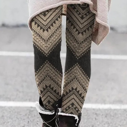 Elegante Leggings Enganliegend Weich Atmungsaktiv Geometrisch