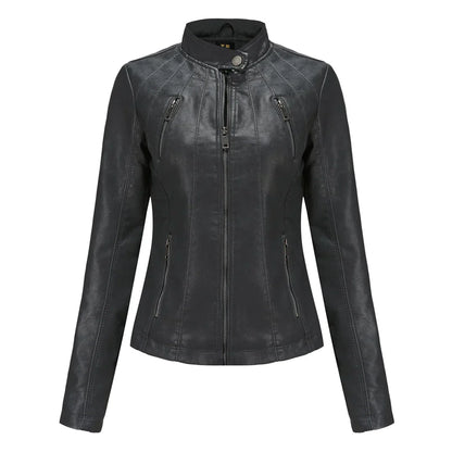 Elegante Lederjacke Damen Stylish