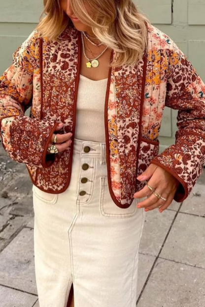 Bequeme Strickjacke Kurz Gesteppt Modern - IdealeKleiden