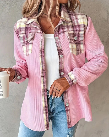 Karierte Kleiden Patchwork Chic Stil