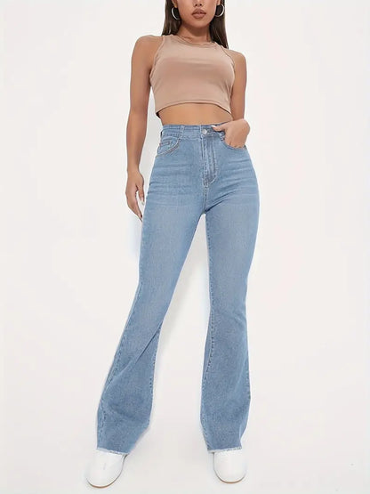 Stilvolle Skinny Jeans mit Rohsaum