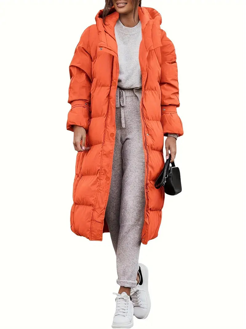 Damen Pufferjacke Warm Kapuze