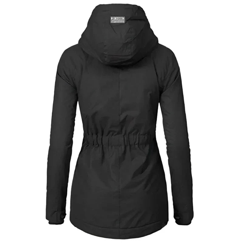 Warme Damenwinterjacke mit Kapuze Steppjacke - IdealeKleiden