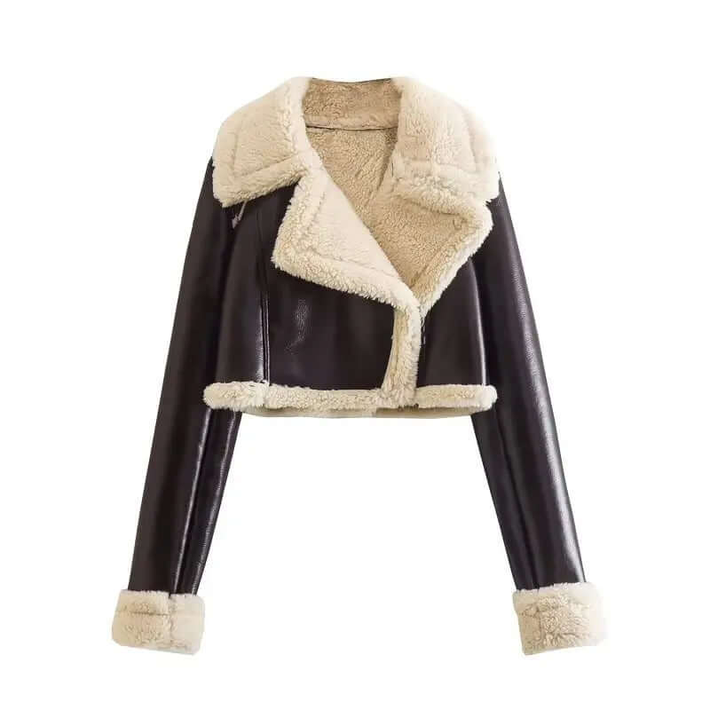 Damen Fleecejacke Kurz Warm