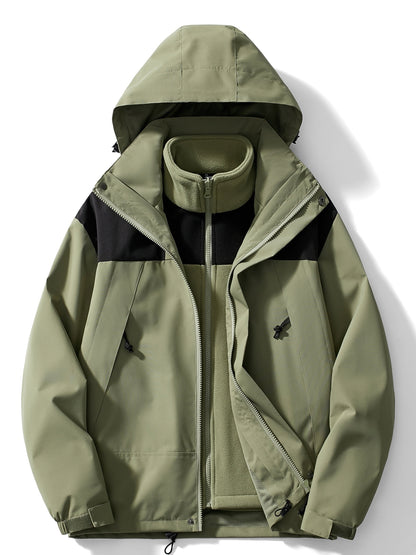 Herren Winterjacke 3-in-1 Funktion Kapuze
