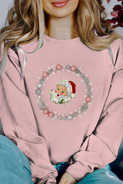 Weihnachts-Pullover Langarm Kontrastfarben Bedruckt