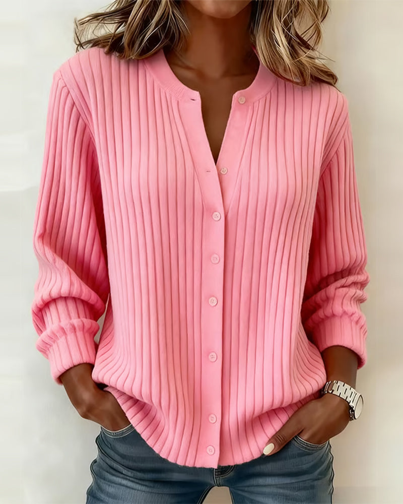 Damenschal Langarm Pullover Rundhals