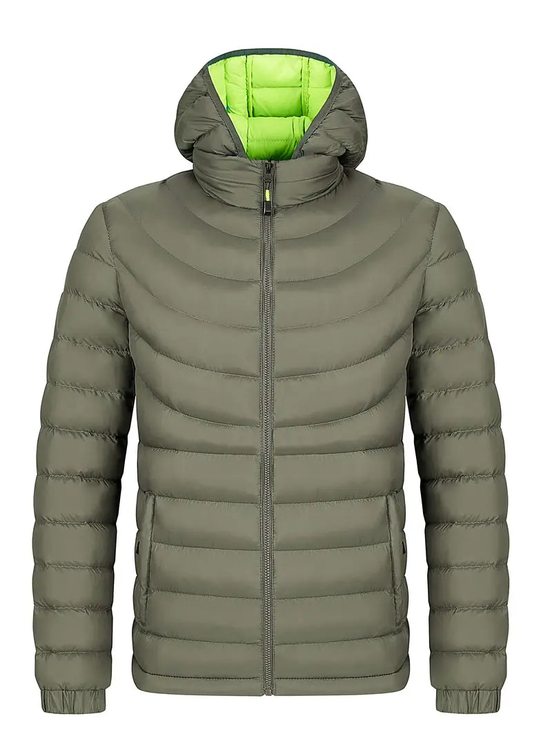 Herren Winterjacke Warm Gefüttert mit Hochkragen