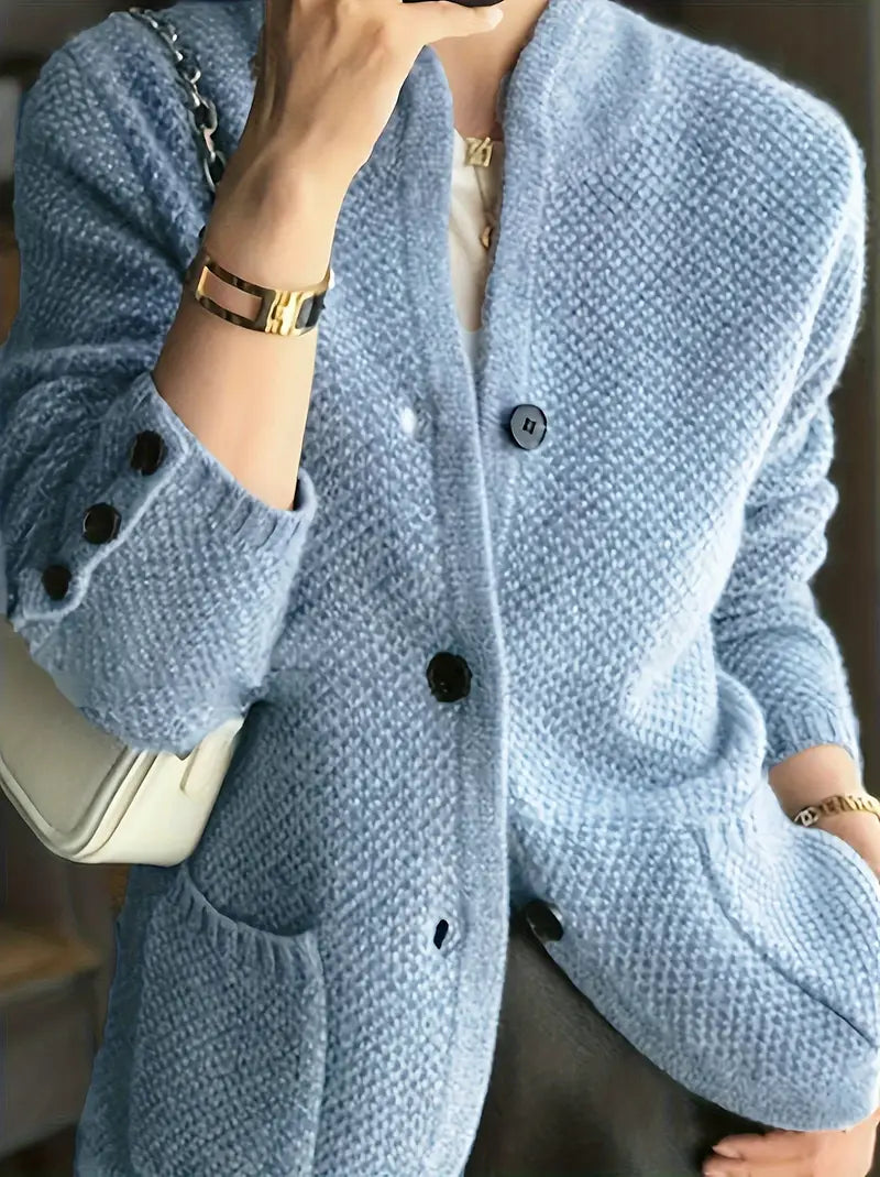 Schicke Strickjacke Mit Knöpfen Damen