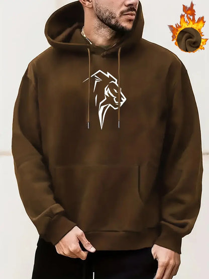 Kapuzenpullover Löwen-Design Herren
