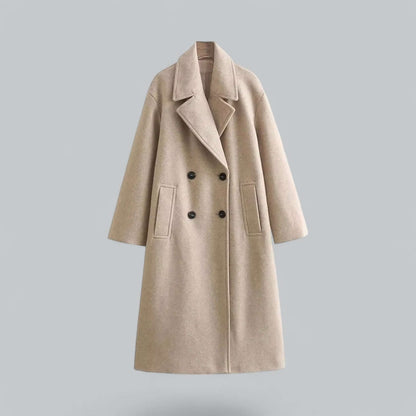 Damen Oversized Mantel Knopfverschluss Modern
