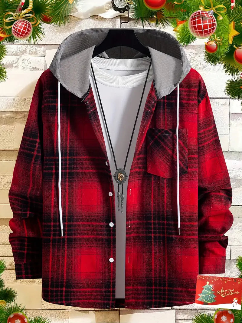 Herren Hemdjacke Kariert Modern Classic - IdealeKleiden
