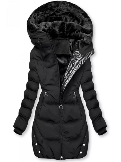 Gepolsterte Winterjacke Warm Plüschfutter - IdealeKleiden