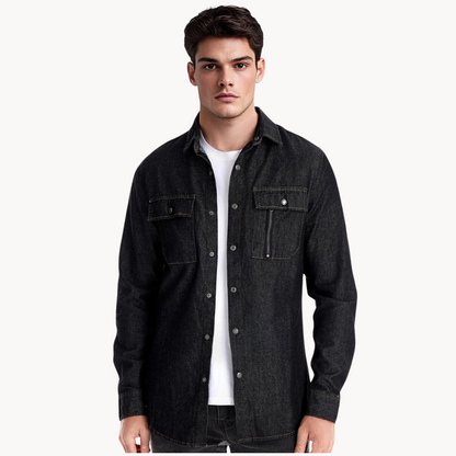 Bequemes Jeanshemd Locker Sitz