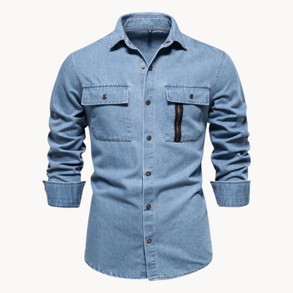 Bequemes Jeanshemd Locker Sitz