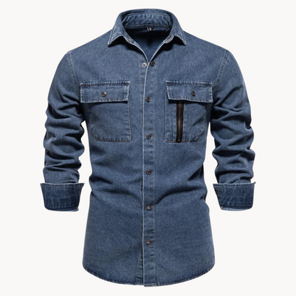 Bequemes Jeanshemd Locker Sitz