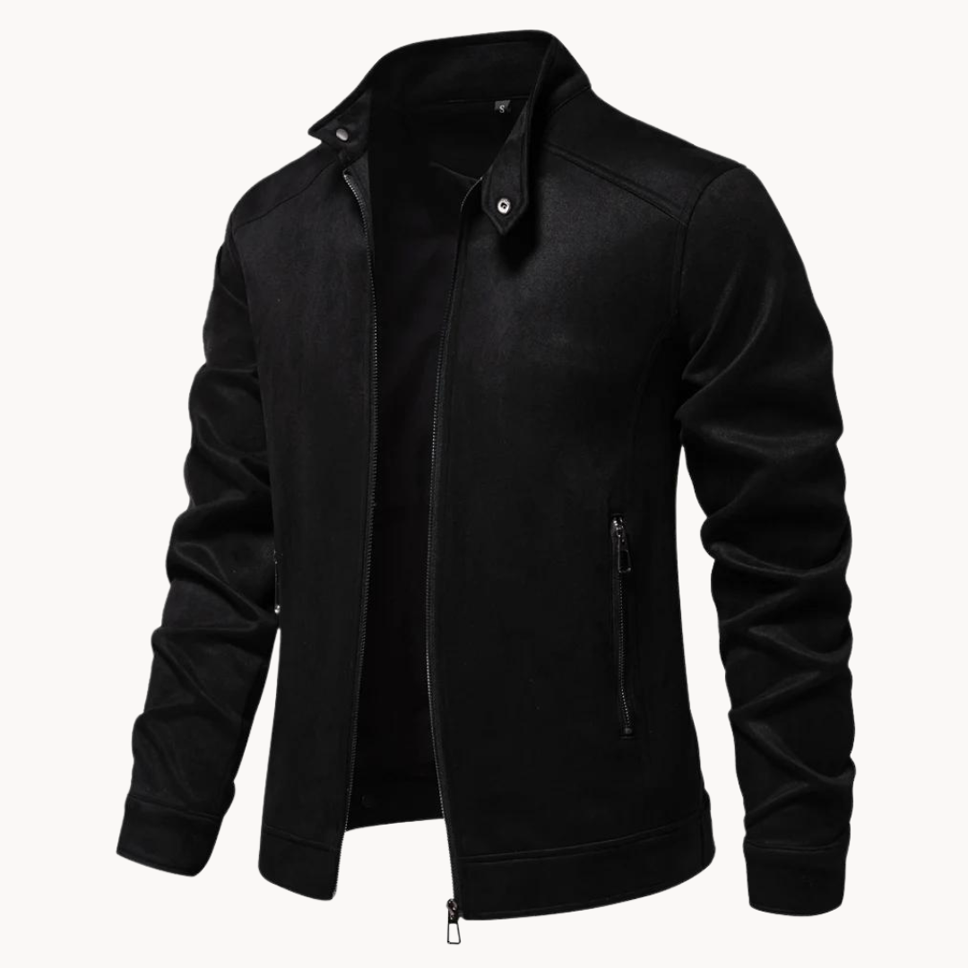 Männer Lederjacke Elegant Style