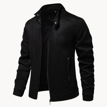 Männer Lederjacke Elegant Style