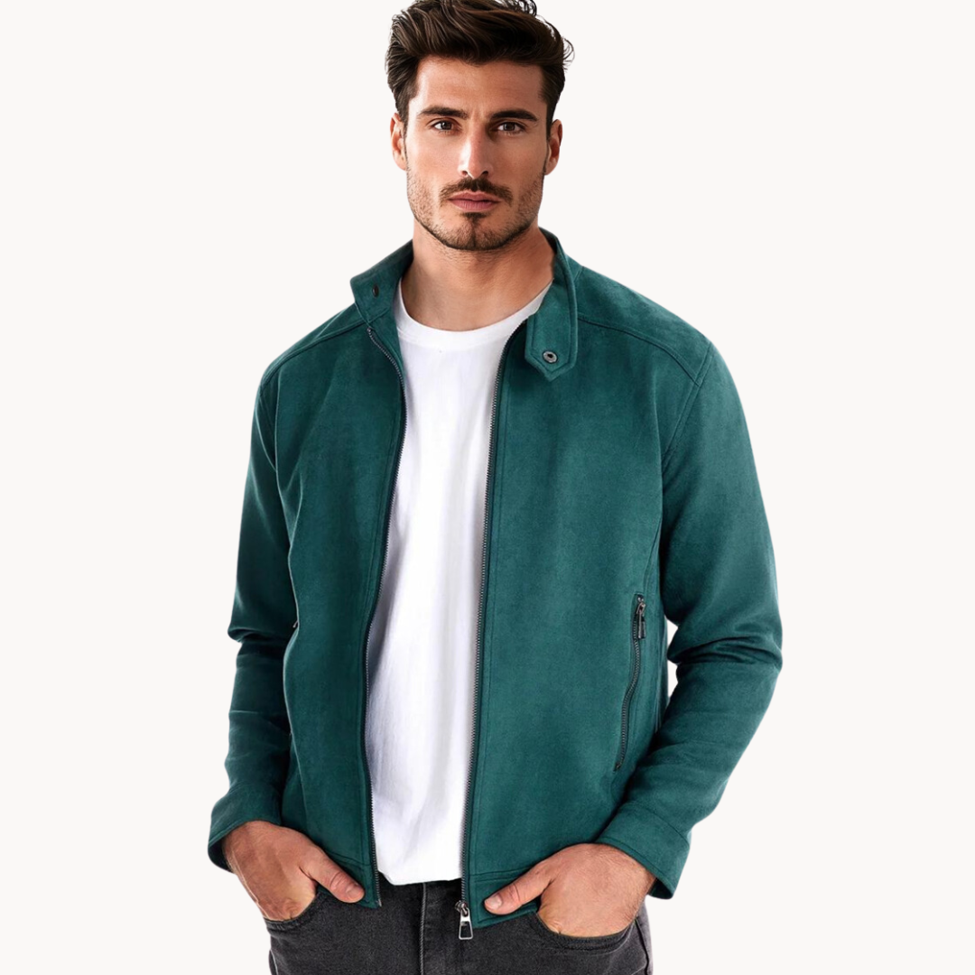 Männer Lederjacke Elegant Style