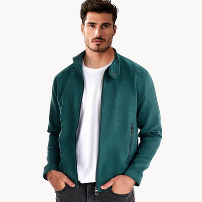 Männer Lederjacke Elegant Style