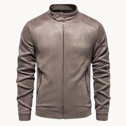 Männer Lederjacke Elegant Style