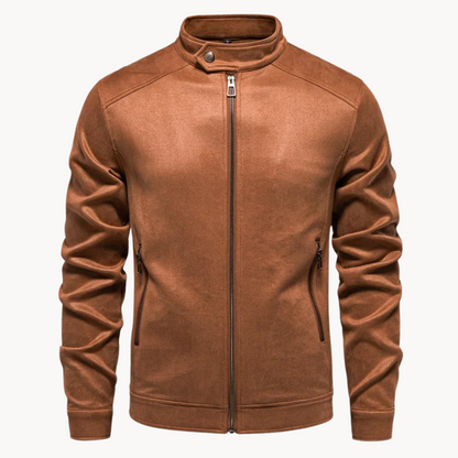 Männer Lederjacke Elegant Style