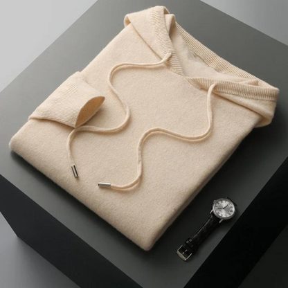 Weiche Merino Strickjacke Kapuze