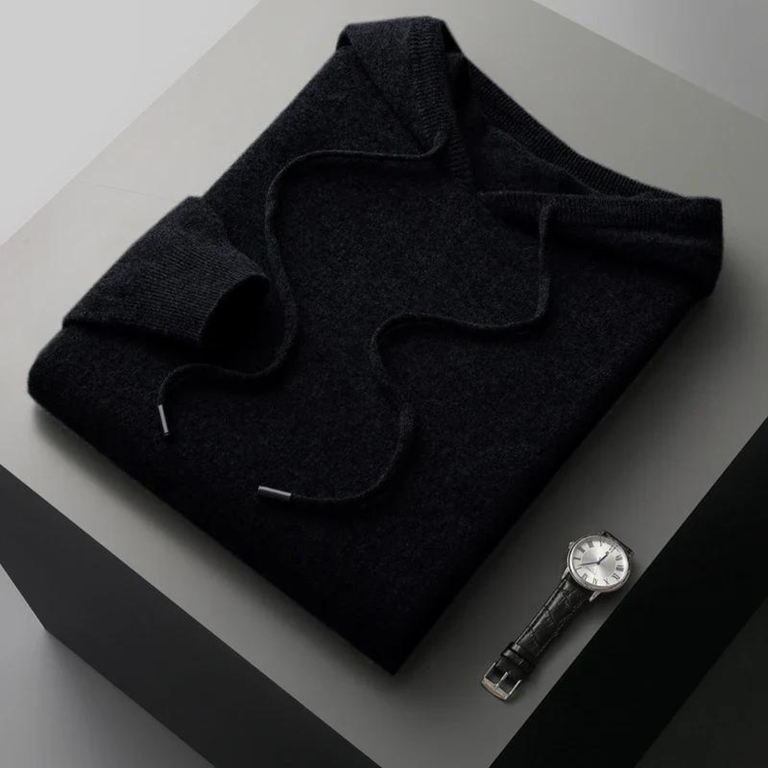 Weiche Merino Strickjacke Kapuze