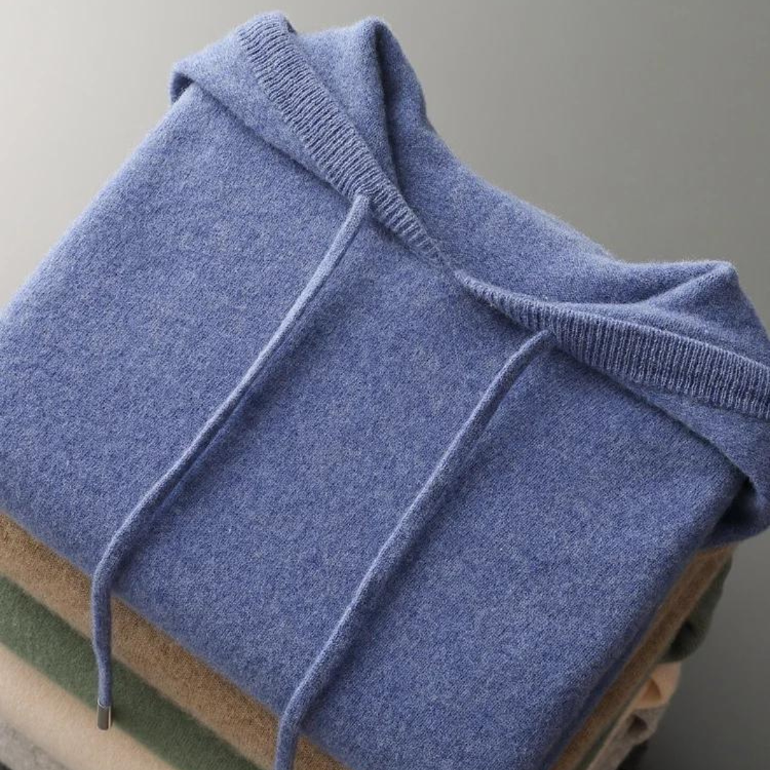 Weiche Merino Strickjacke Kapuze