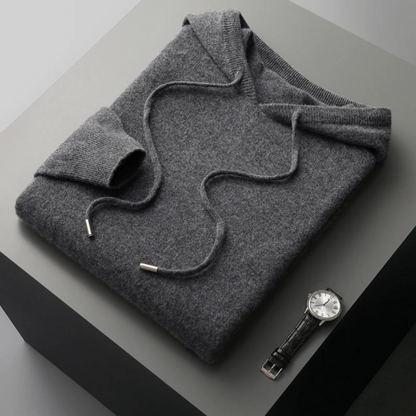 Weiche Merino Strickjacke Kapuze