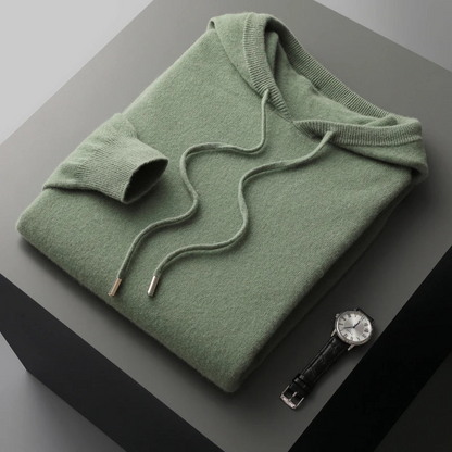 Weiche Merino Strickjacke Kapuze