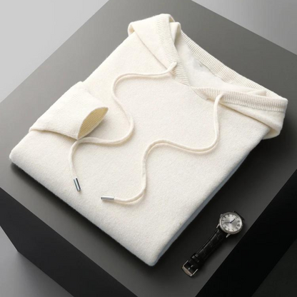 Weiche Merino Strickjacke Kapuze