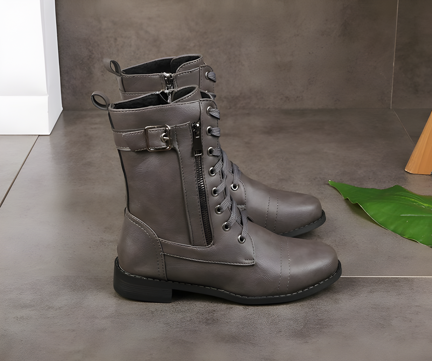 Mode Stiefel Damen Knöchelhohe Blockabsatz