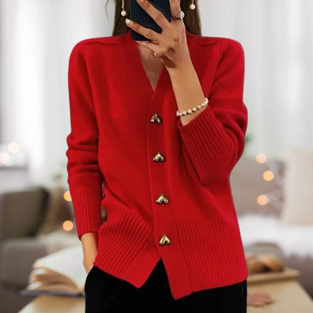 Herzliche Strickjacke Frauen Modisch